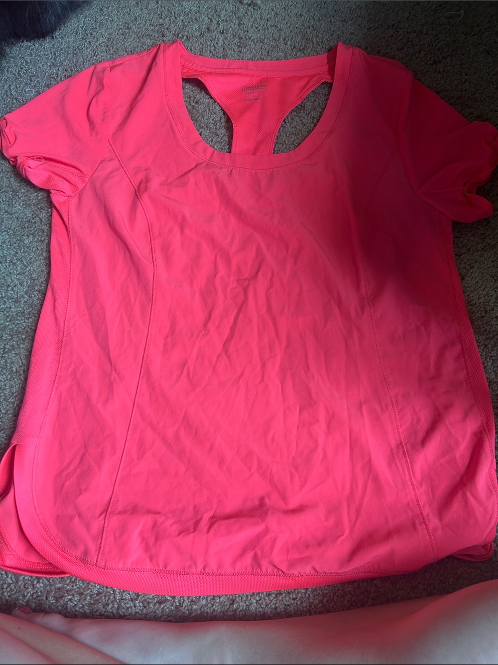 Calvin Klein Performance Bright Neon Pink Short Sleeve Athletic Tee